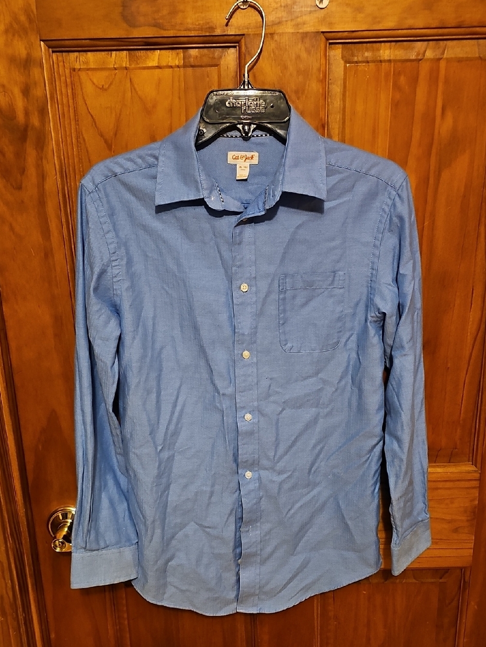 Cat & Jack Light Blue Long Sleeve Button-Up Shirt